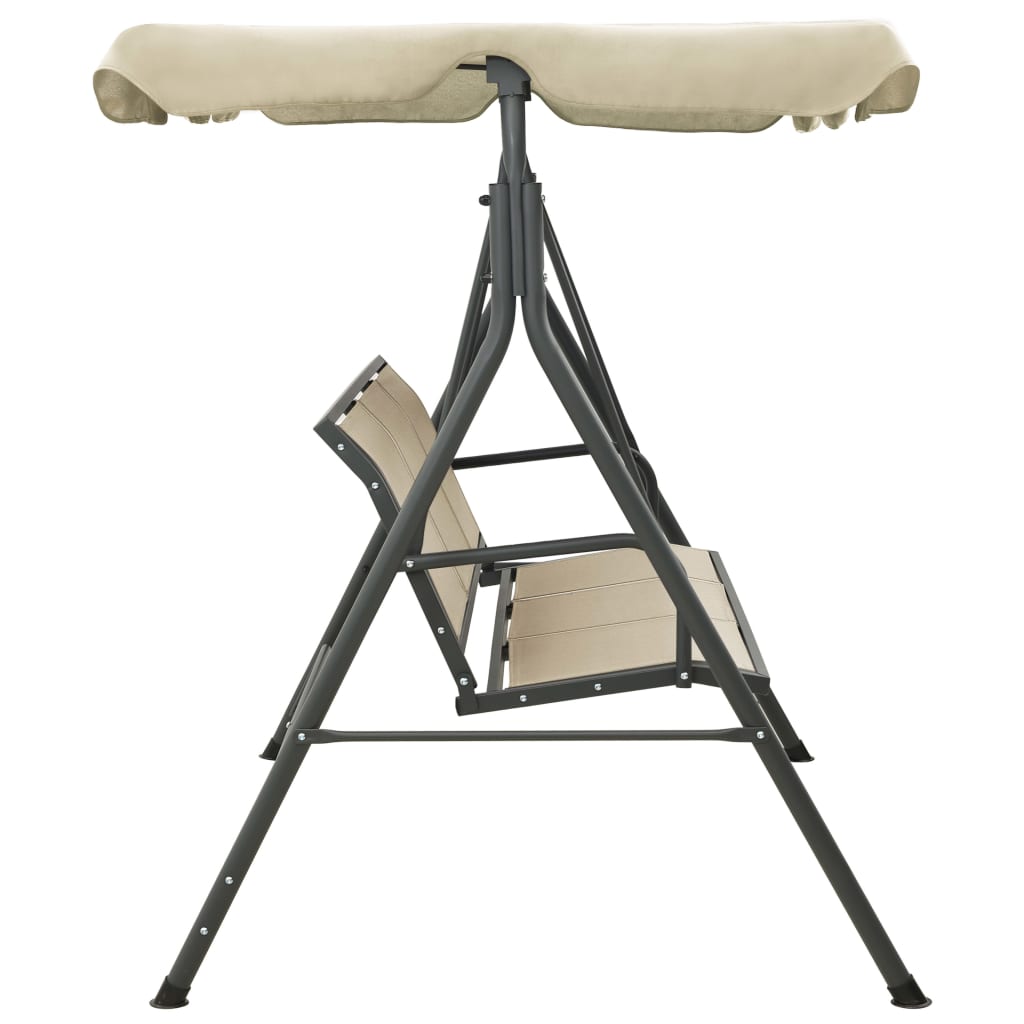 vidaXL Balancelle de jardin avec baldaquin Anthracite et sable