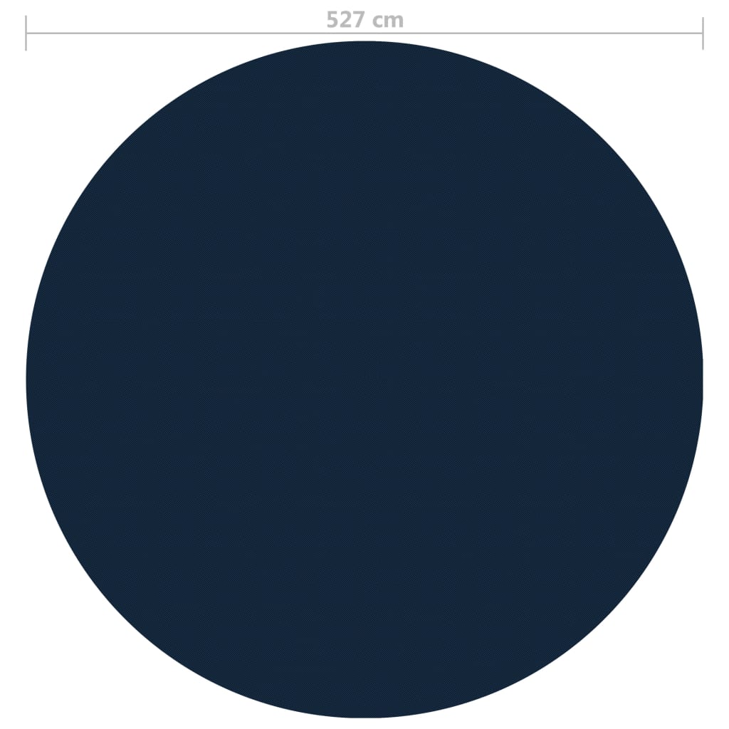 vidaXL Film solaire de piscine flottant PE 527 cm Noir et bleu