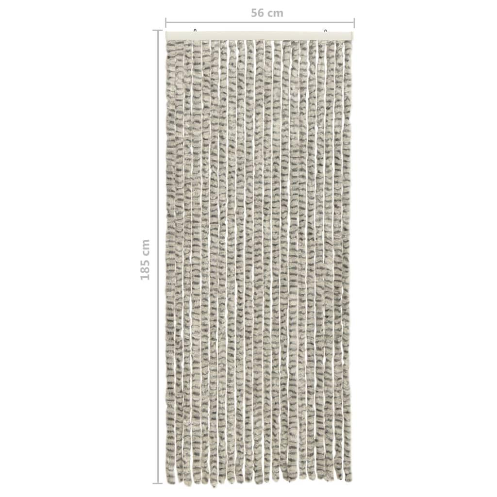 vidaXL Moustiquaire Gris clair et gris foncé 56x185 cm Chenille