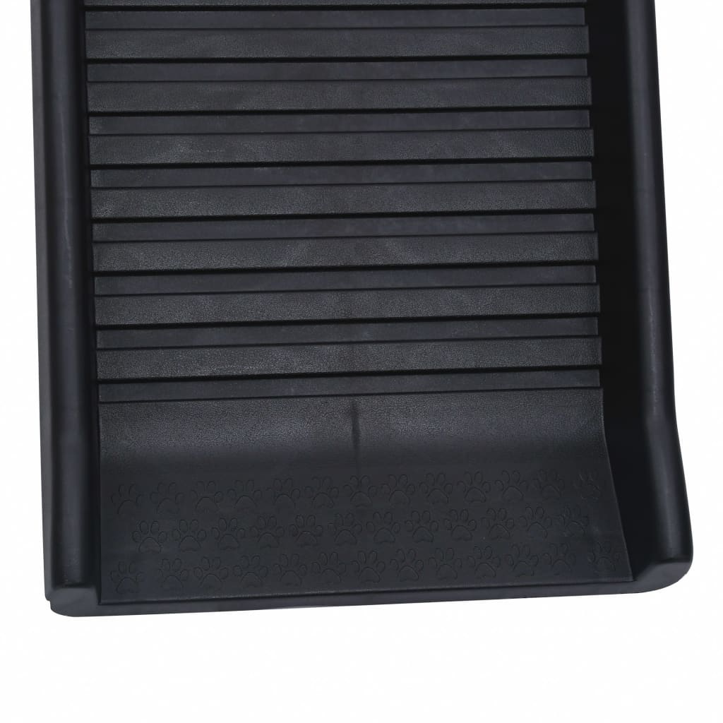 vidaXL Rampe de voiture pliable pour chiens Noir 155,5x40x15,5 cm