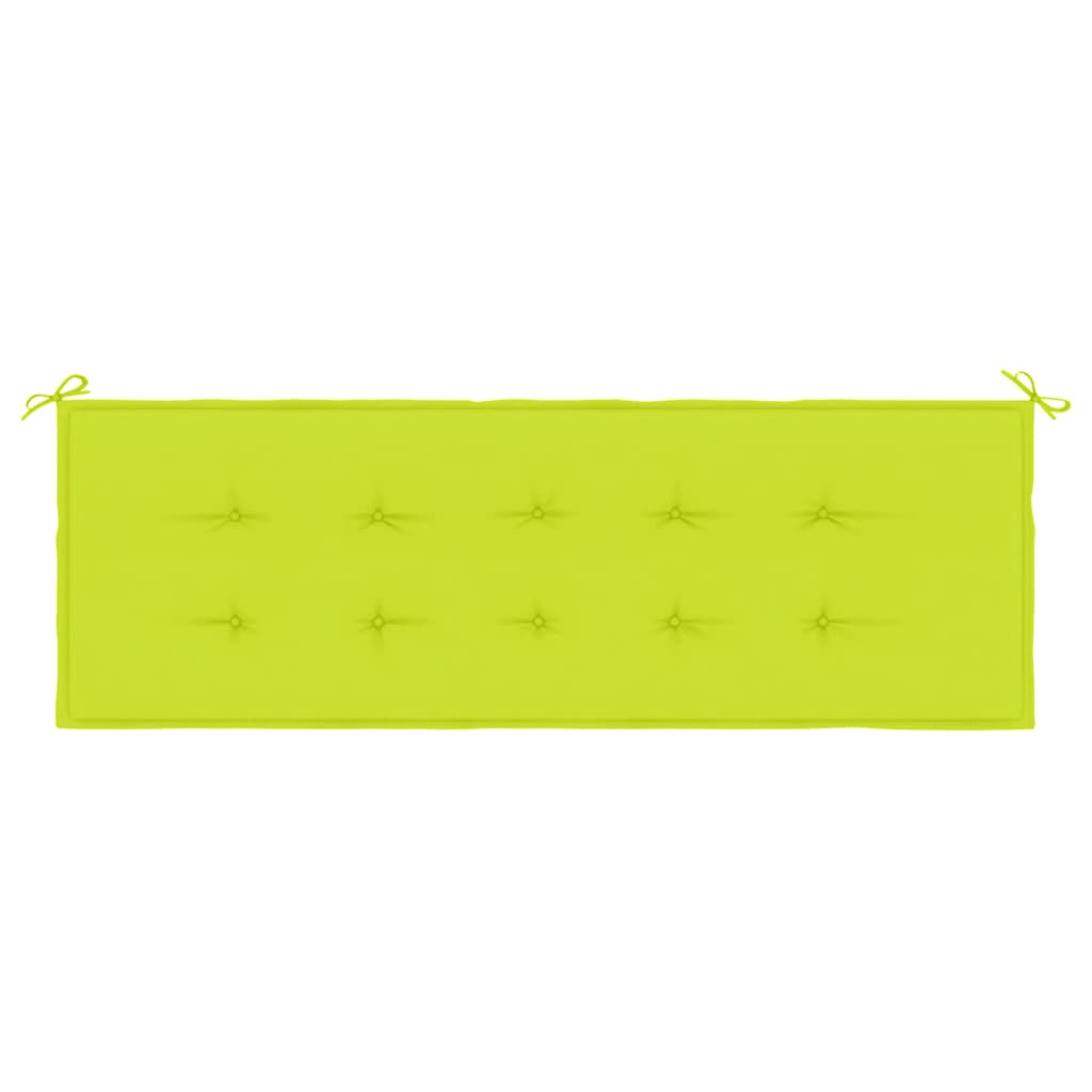 vidaXL Coussin de banc de jardin vert brillant 150x50x3cm tissu oxford
