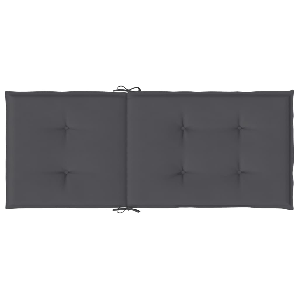 vidaXL Coussins de chaise de jardin à dossier haut lot de 6 anthracite