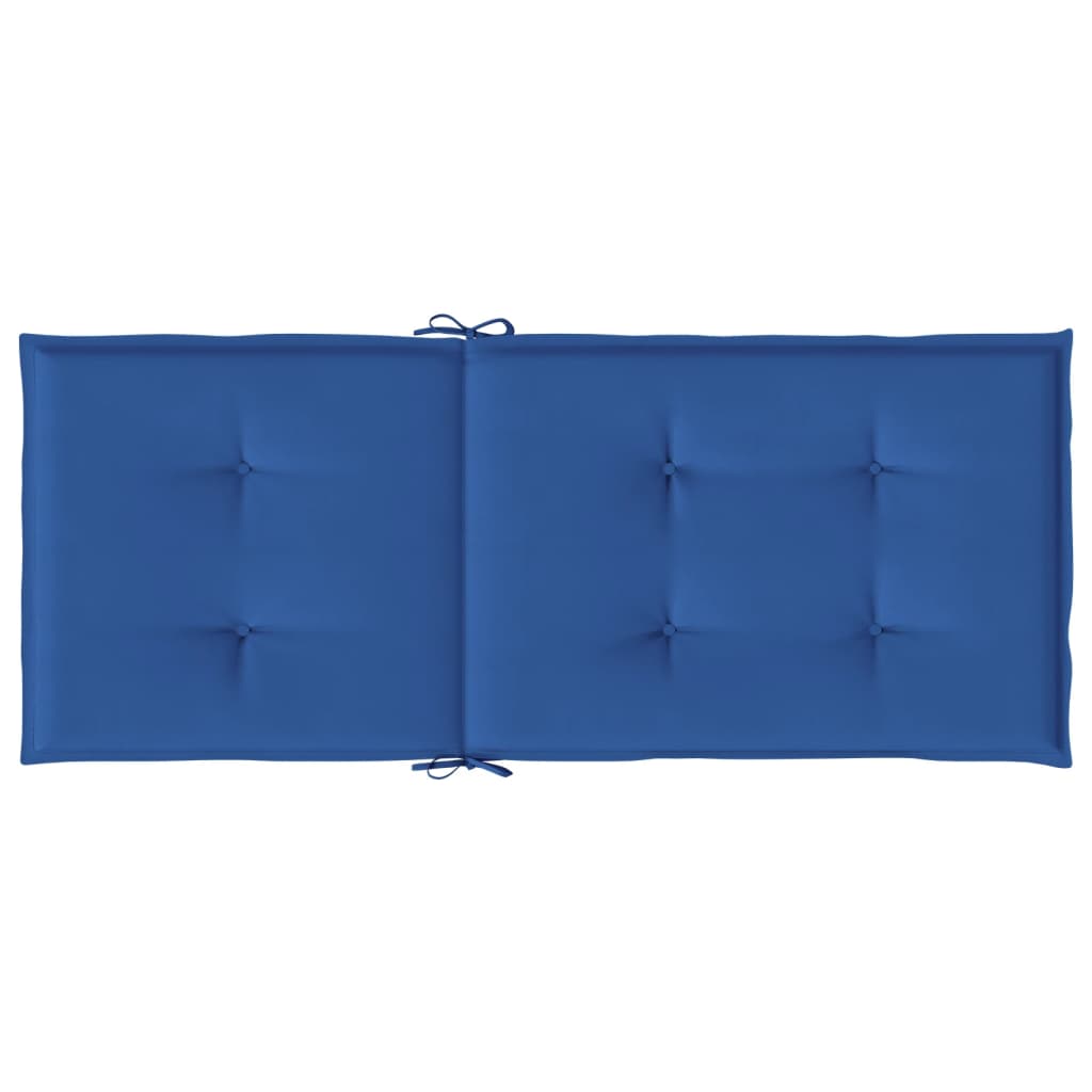 vidaXL Coussins de chaise de jardin à dossier haut lot de 4 bleu royal