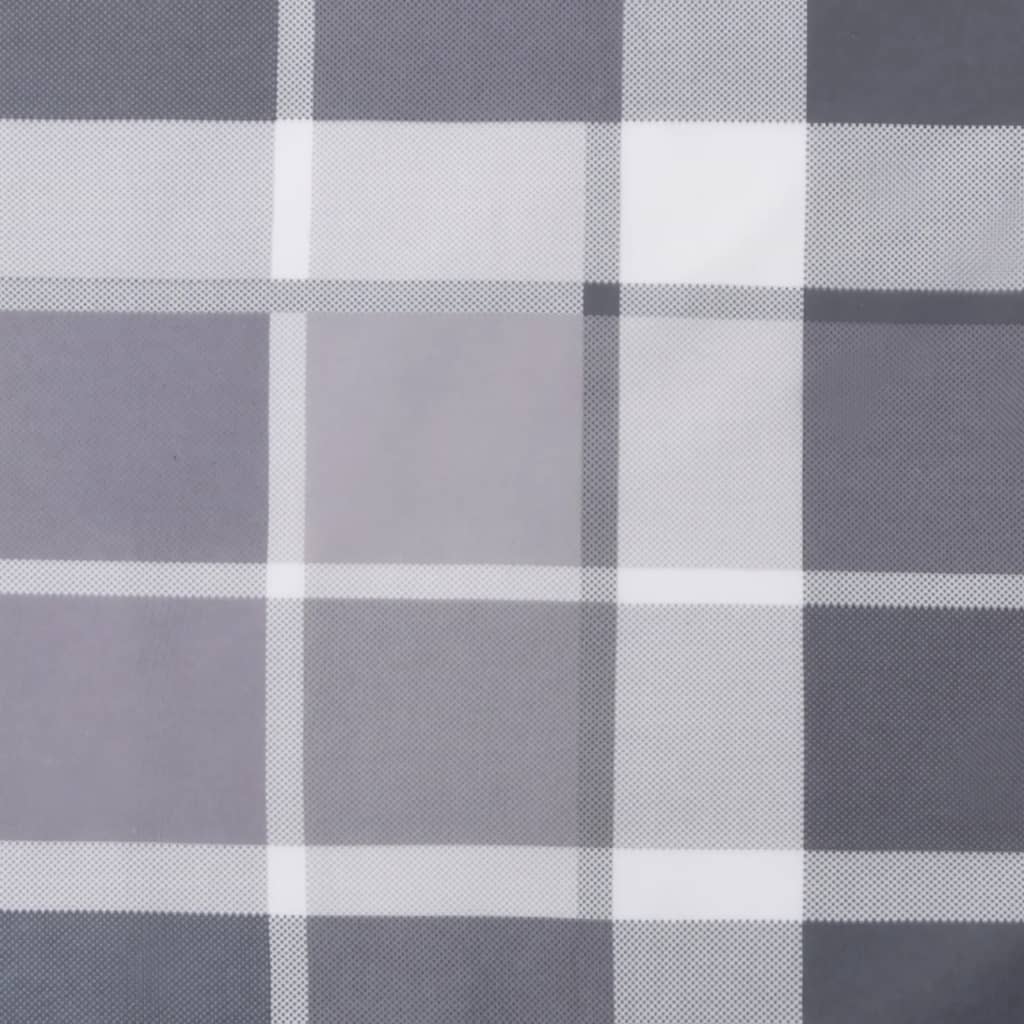 vidaXL Coussins de chaise jardin à dossier haut lot de 6 carreaux gris