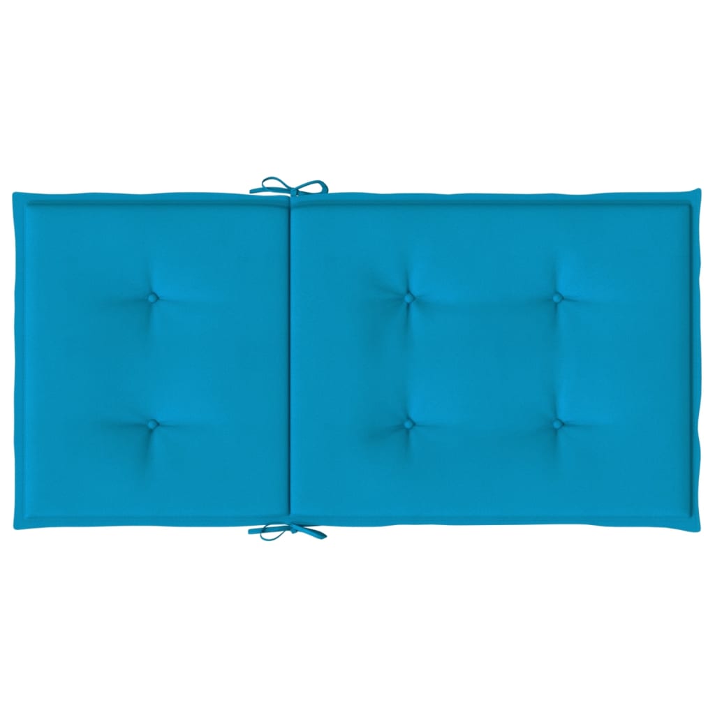 vidaXL Coussins de chaise de jardin à dossier bas lot de 6 bleu