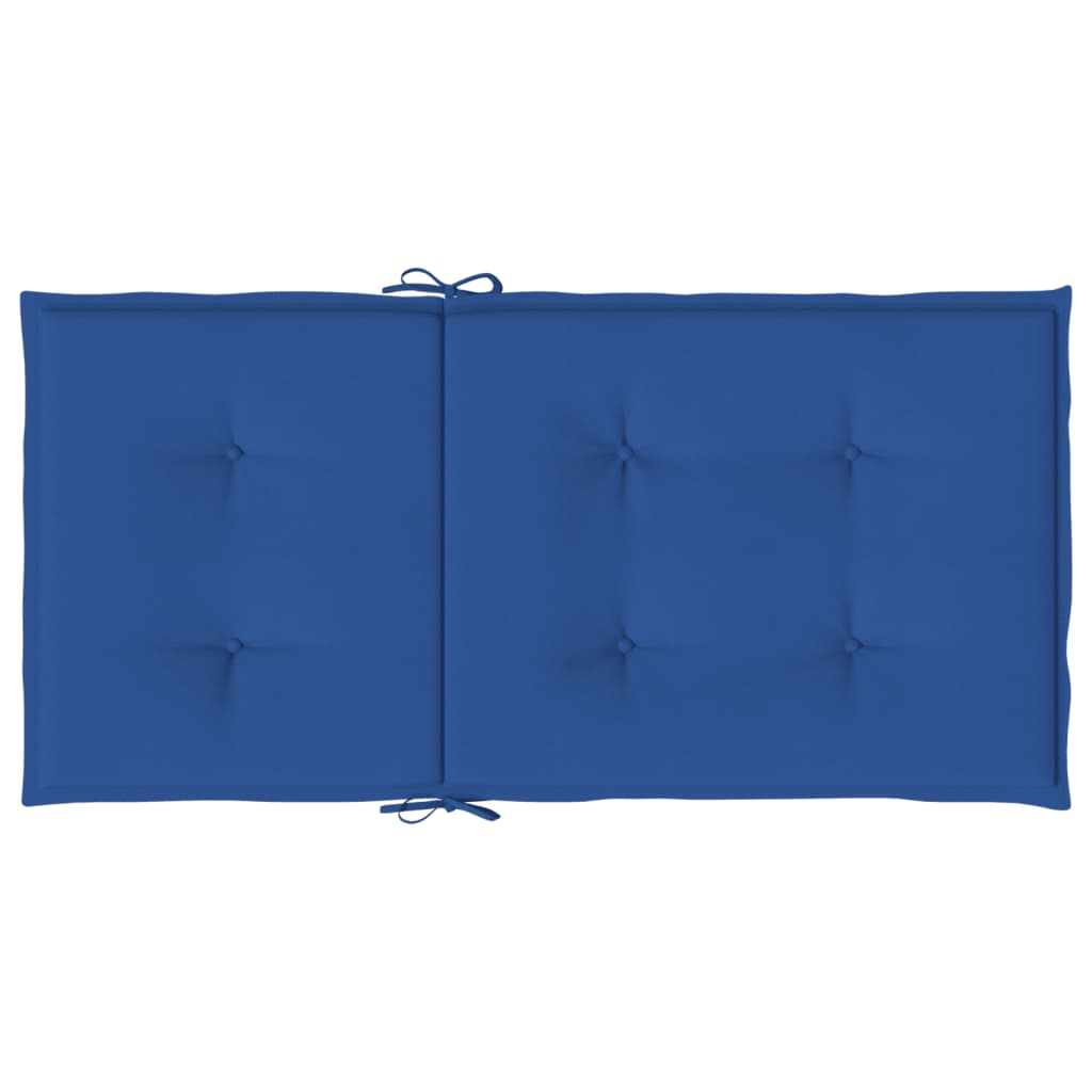 vidaXL Coussins de chaise de jardin à dossier bas lot de 4 bleu royal