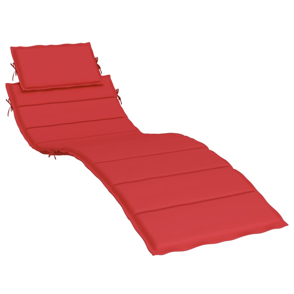 vidaXL Coussin de chaise longue rouge 186x58x3 cm tissu oxford