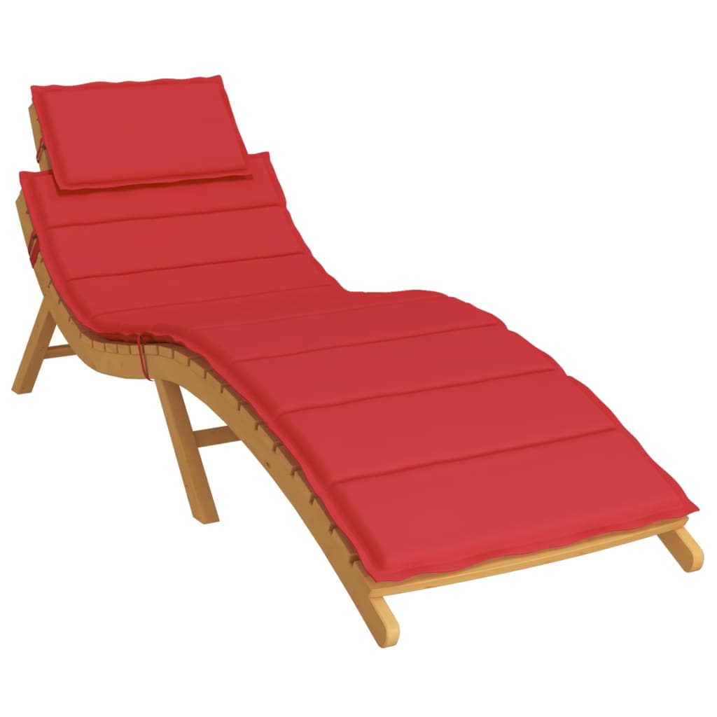 vidaXL Coussin de chaise longue rouge 186x58x3 cm tissu oxford