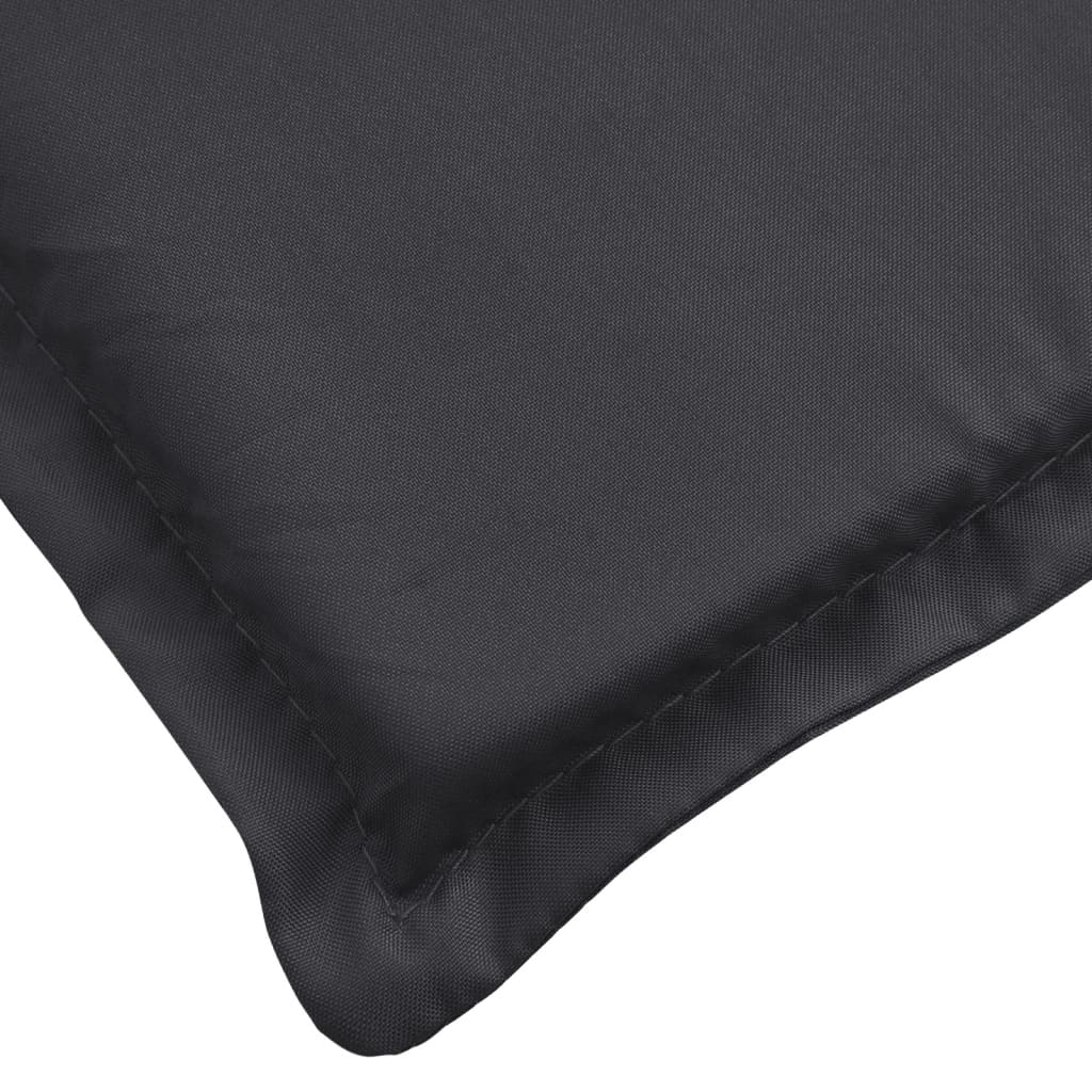 vidaXL Coussin de chaise longue noir 186x58x3 cm tissu oxford