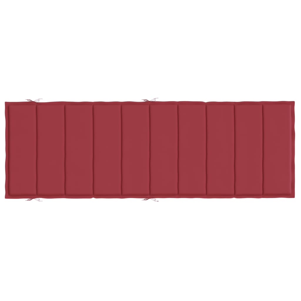 vidaXL Coussin de chaise longue rouge bordeaux 186x58x3cm tissu oxford