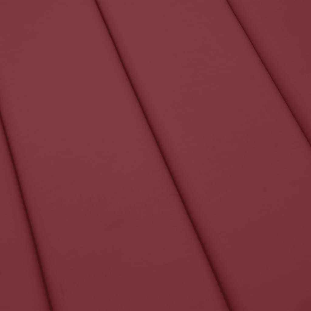 vidaXL Coussin de chaise longue rouge bordeaux 186x58x3cm tissu oxford