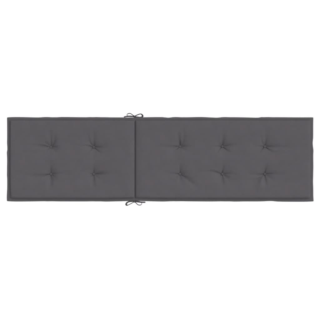 vidaXL Coussin de chaise de terrasse anthracite (75+105)x50x3 cm