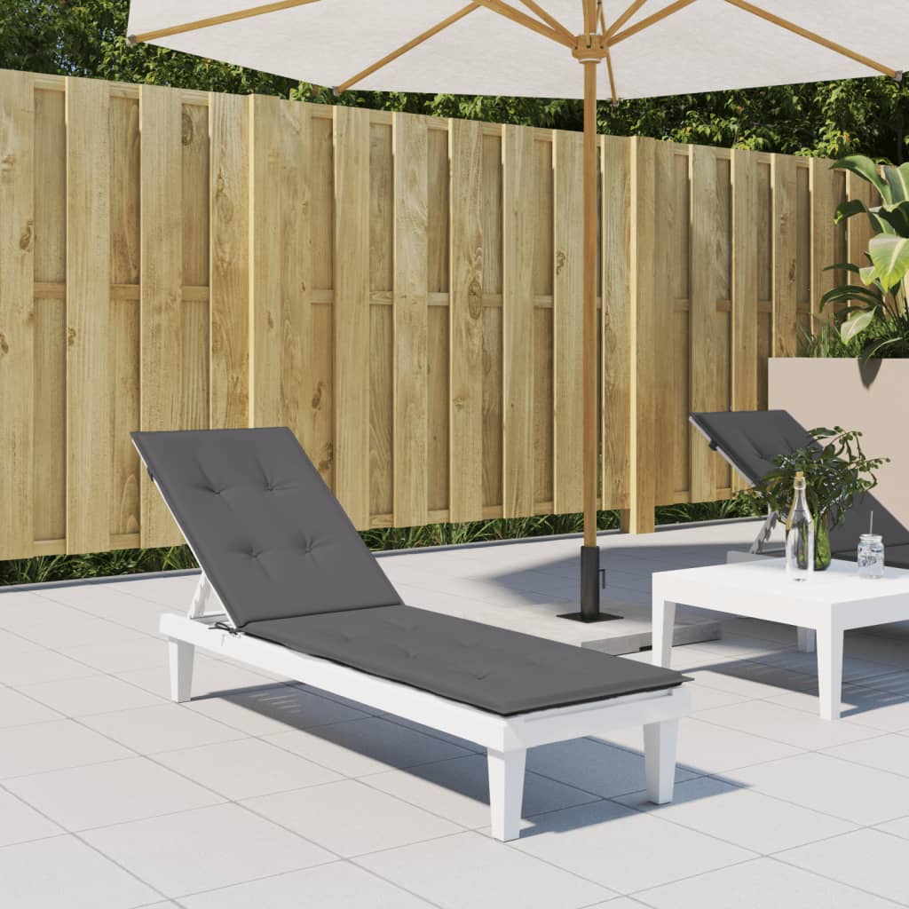 vidaXL Coussin de chaise de terrasse anthracite (75+105)x50x3 cm
