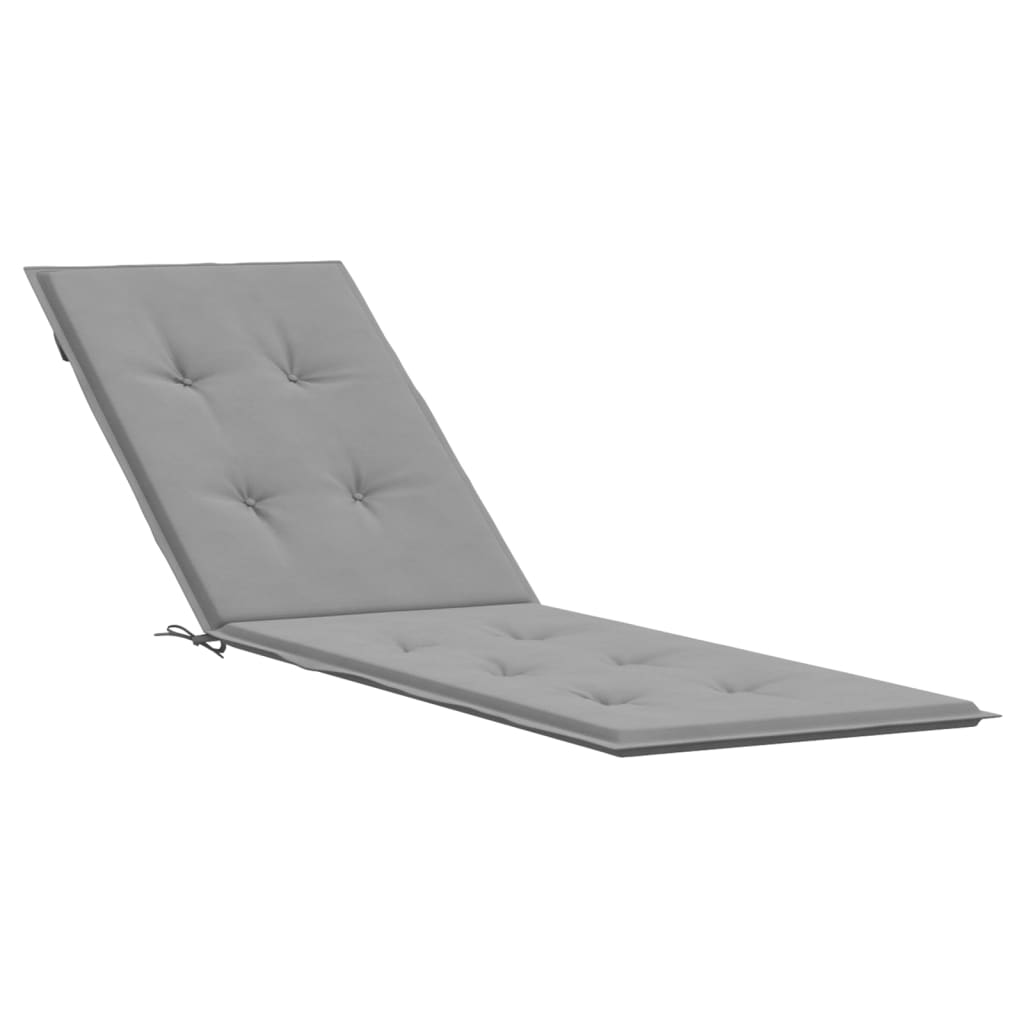 vidaXL Coussin de chaise de terrasse gris (75+105)x50x3 cm