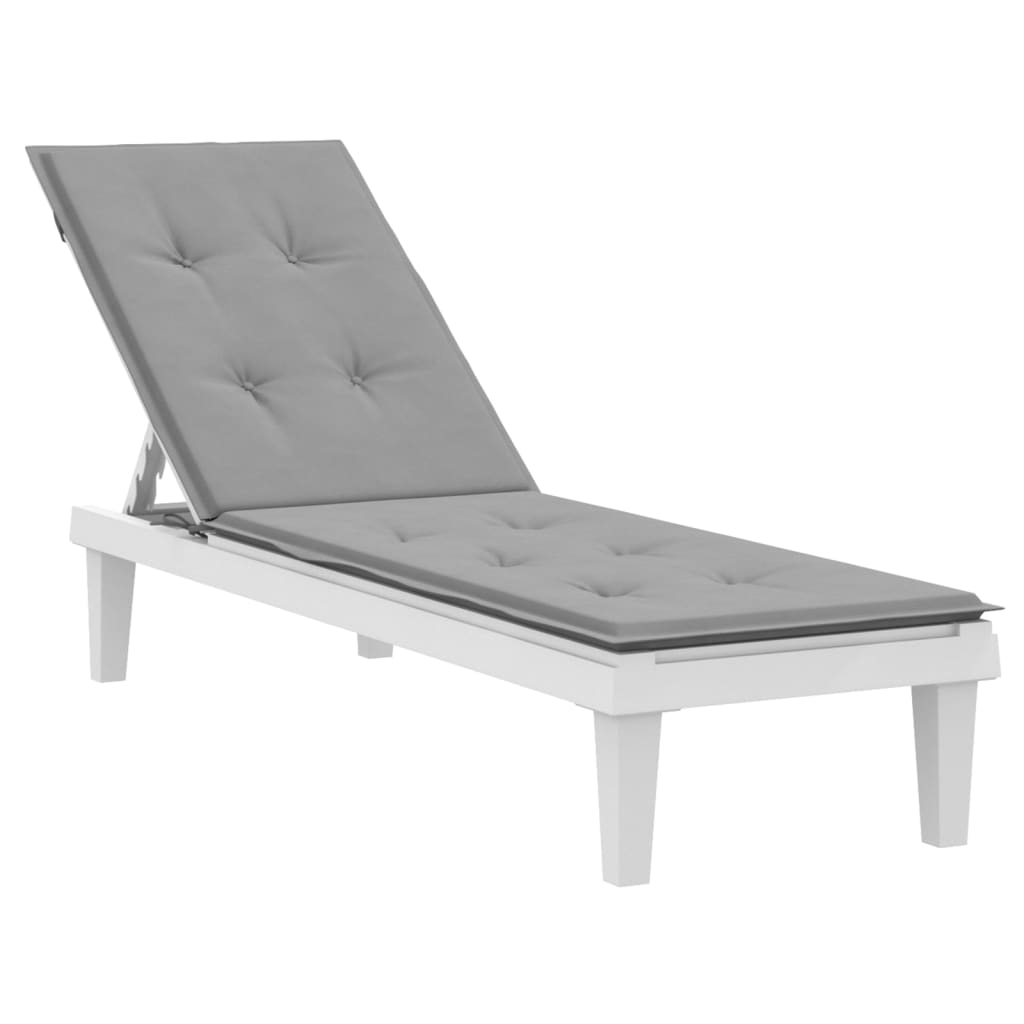 vidaXL Coussin de chaise de terrasse gris (75+105)x50x3 cm