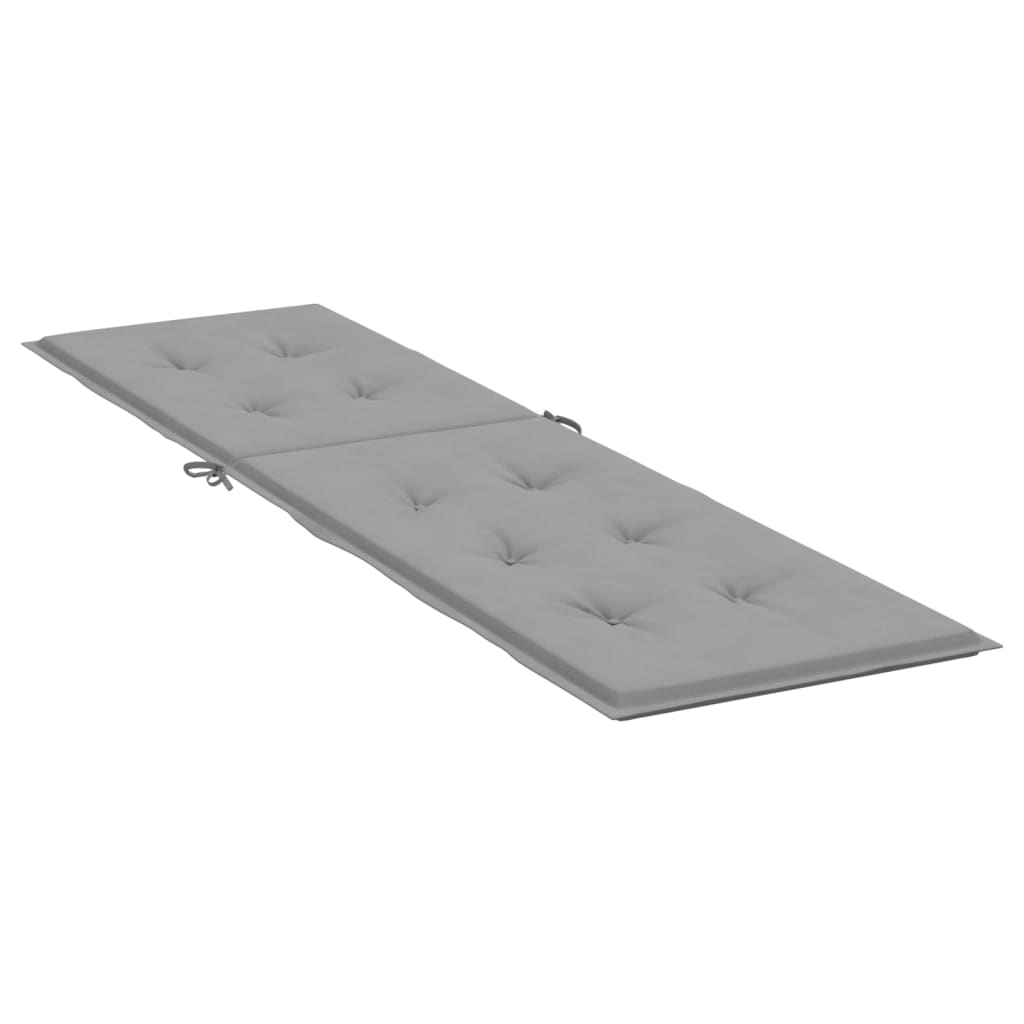 vidaXL Coussin de chaise de terrasse gris (75+105)x50x3 cm