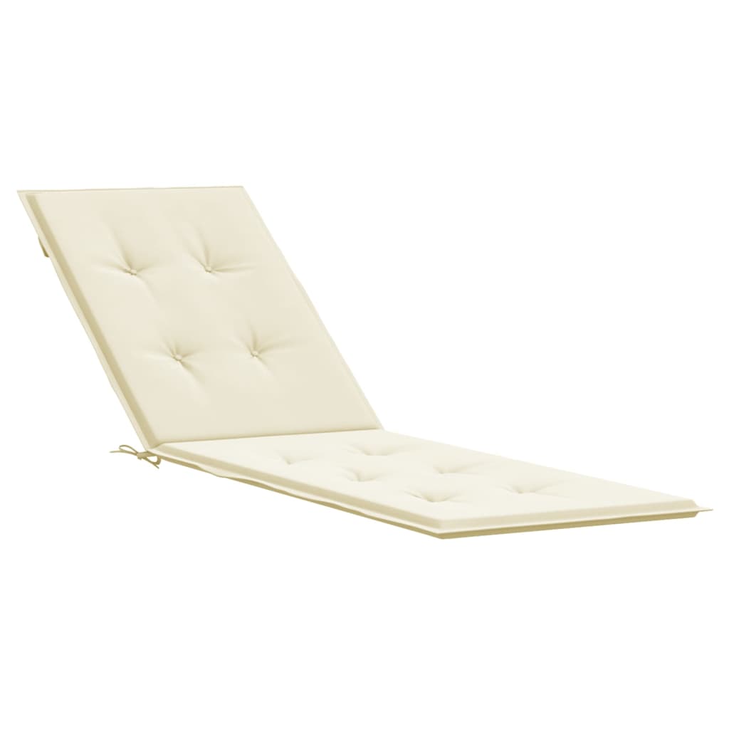 vidaXL Coussin de chaise de terrasse crème (75+105)x50x3 cm