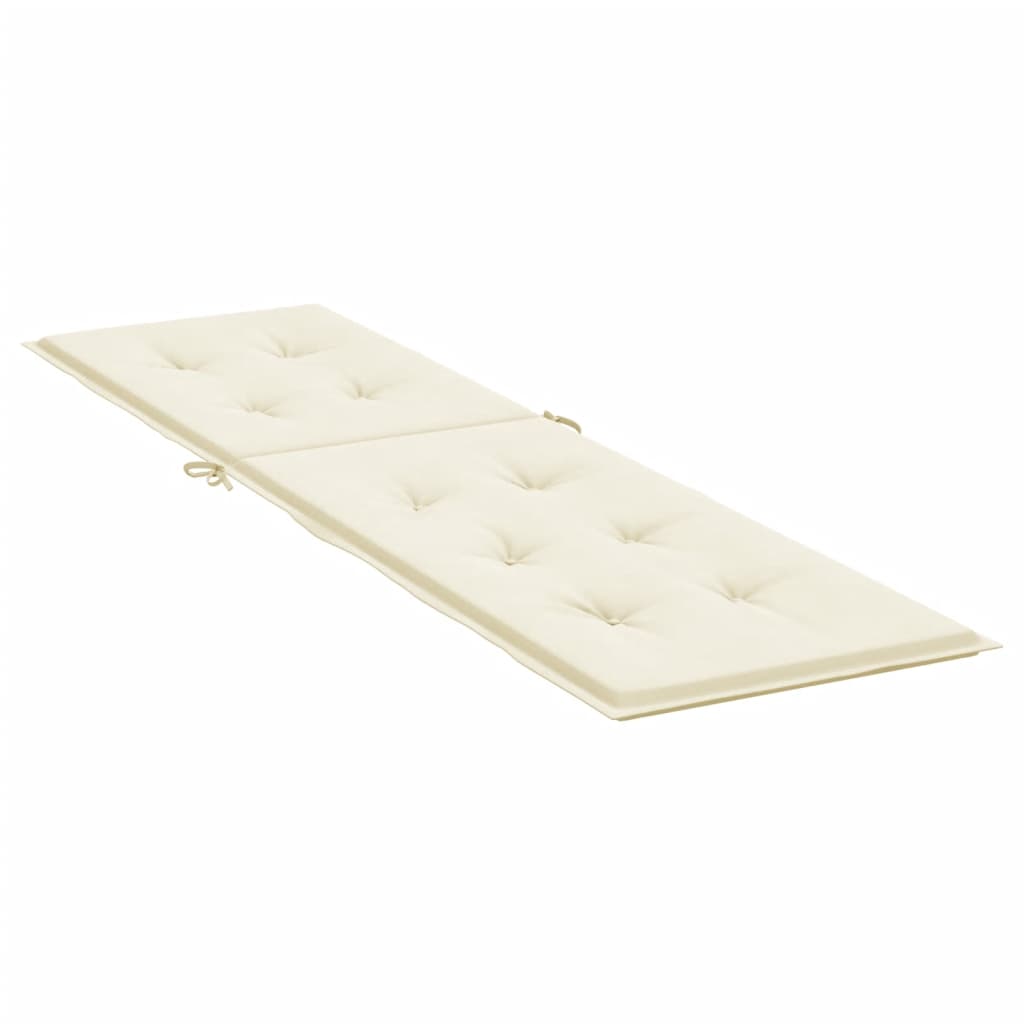vidaXL Coussin de chaise de terrasse crème (75+105)x50x3 cm