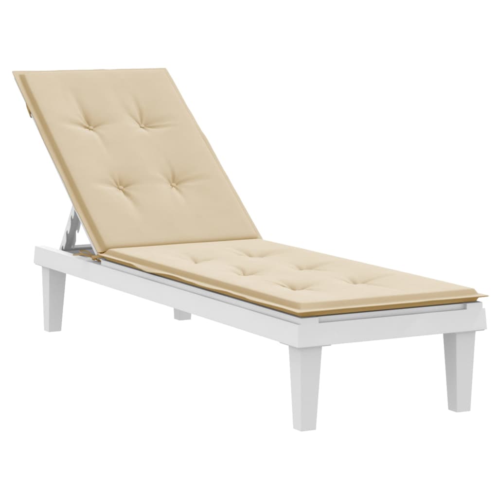 vidaXL Coussin de chaise de terrasse beige (75+105)x50x3 cm