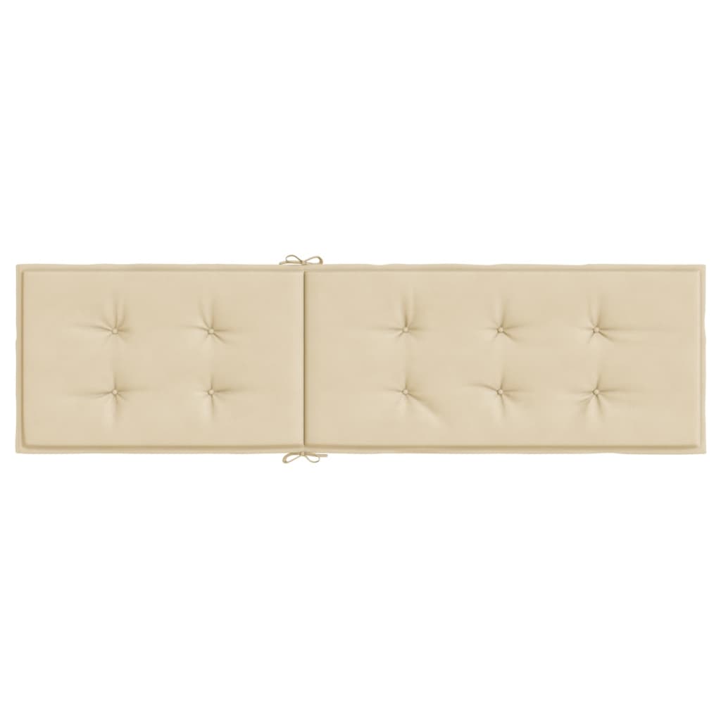 vidaXL Coussin de chaise de terrasse beige (75+105)x50x3 cm