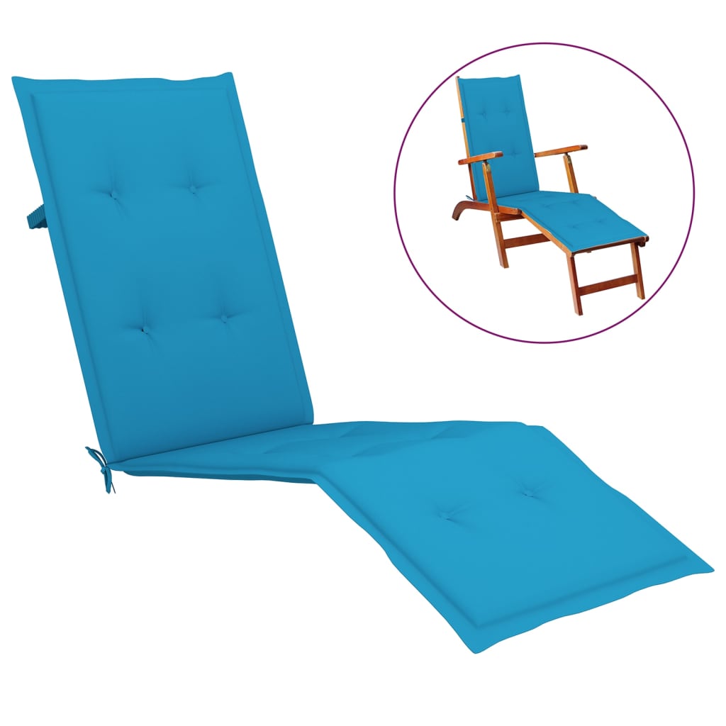 vidaXL Coussin de chaise de terrasse bleu (75+105)x50x3 cm