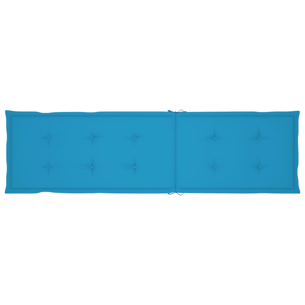 vidaXL Coussin de chaise de terrasse bleu (75+105)x50x3 cm