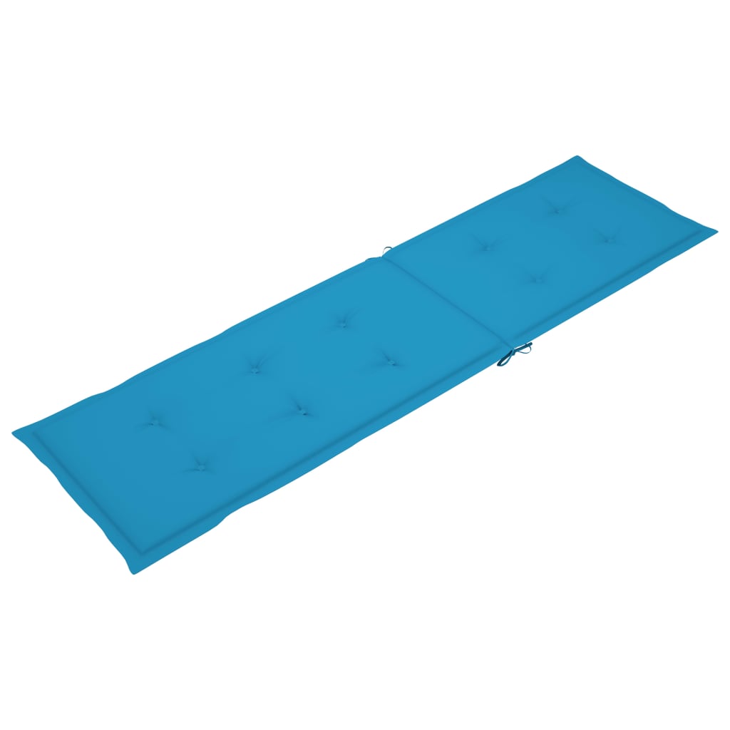vidaXL Coussin de chaise de terrasse bleu (75+105)x50x3 cm