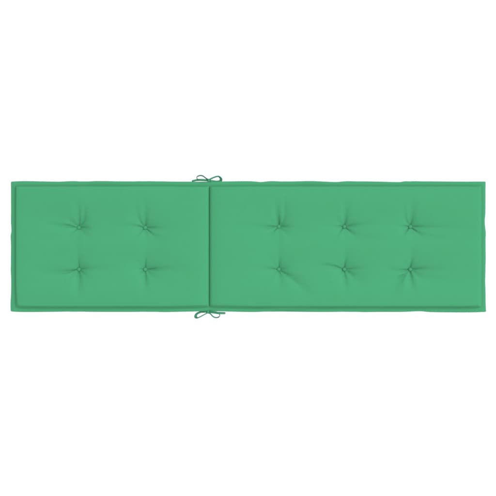 vidaXL Coussin de chaise de terrasse vert (75+105)x50x3 cm