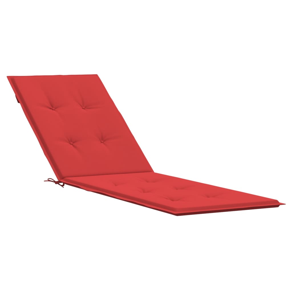 vidaXL Coussin de chaise de terrasse rouge (75+105)x50x3 cm