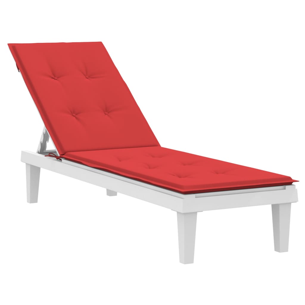 vidaXL Coussin de chaise de terrasse rouge (75+105)x50x3 cm