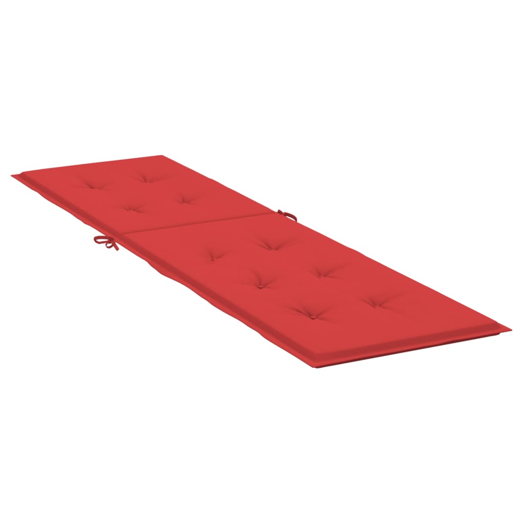 vidaXL Coussin de chaise de terrasse rouge (75+105)x50x3 cm