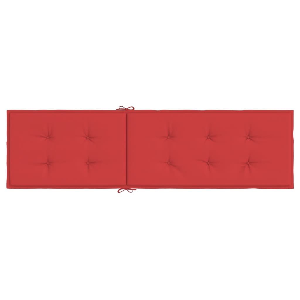 vidaXL Coussin de chaise de terrasse rouge (75+105)x50x3 cm
