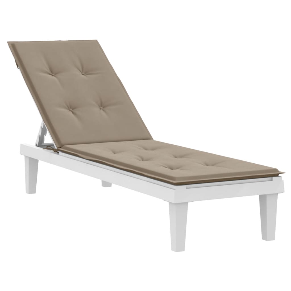 vidaXL Coussin de chaise de terrasse taupe (75+105)x50x3 cm