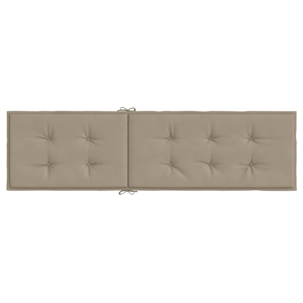 vidaXL Coussin de chaise de terrasse taupe (75+105)x50x3 cm