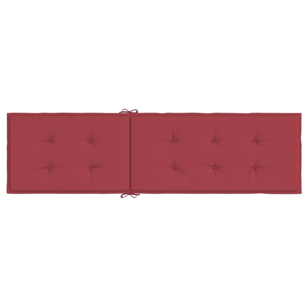vidaXL Coussin de chaise de terrasse rouge bordeaux (75+105)x50x3 cm