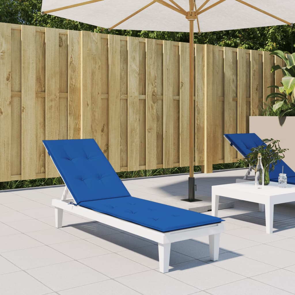 vidaXL Coussin de chaise de terrasse bleu royal (75+105)x50x3 cm