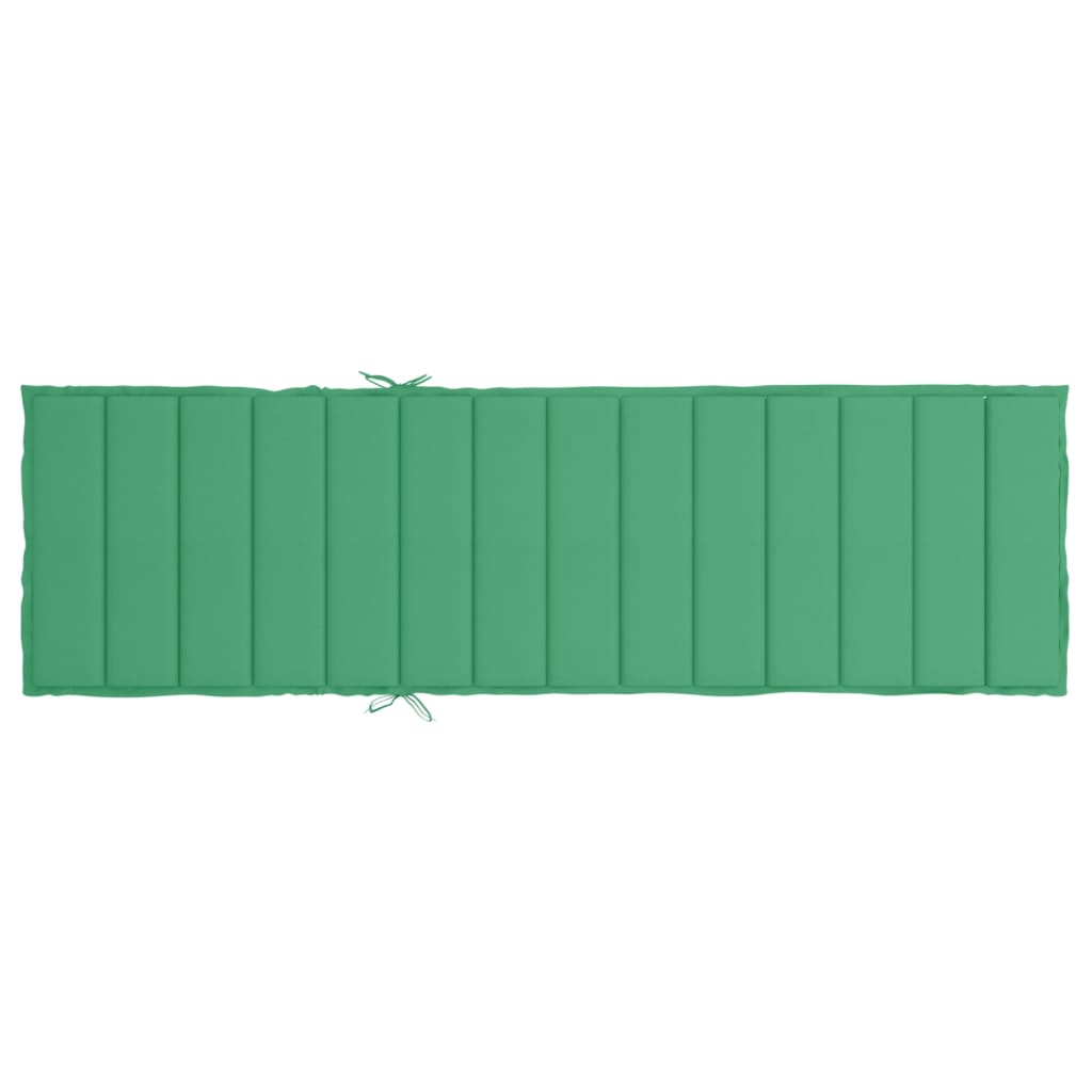 vidaXL Coussin de chaise longue vert 200x50x3 cm tissu oxford