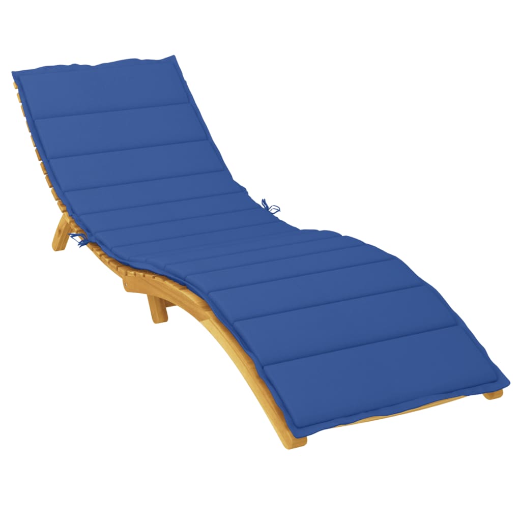 vidaXL Coussin de chaise longue bleu royal 200x50x3 cm tissu oxford