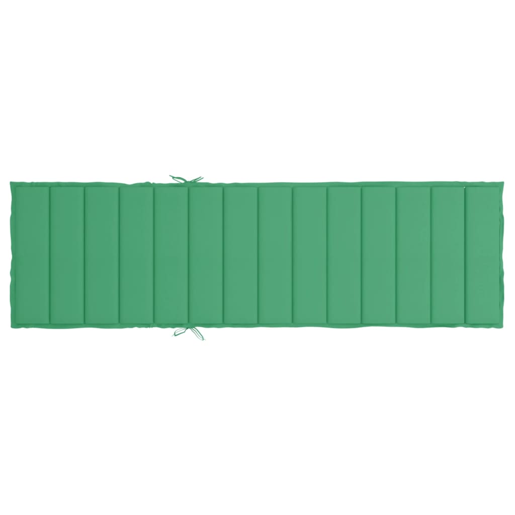 vidaXL Coussin de chaise longue vert 200x60x3 cm tissu oxford