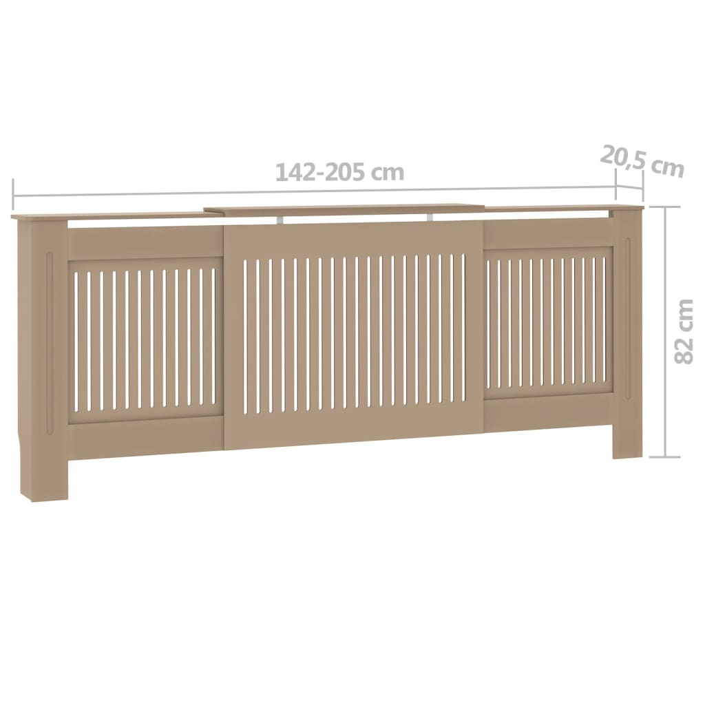 vidaXL Cache-radiateur MDF 205 cm