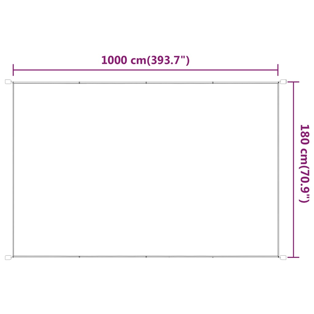 vidaXL Auvent vertical Anthracite 180x1000 cm Tissu oxford
