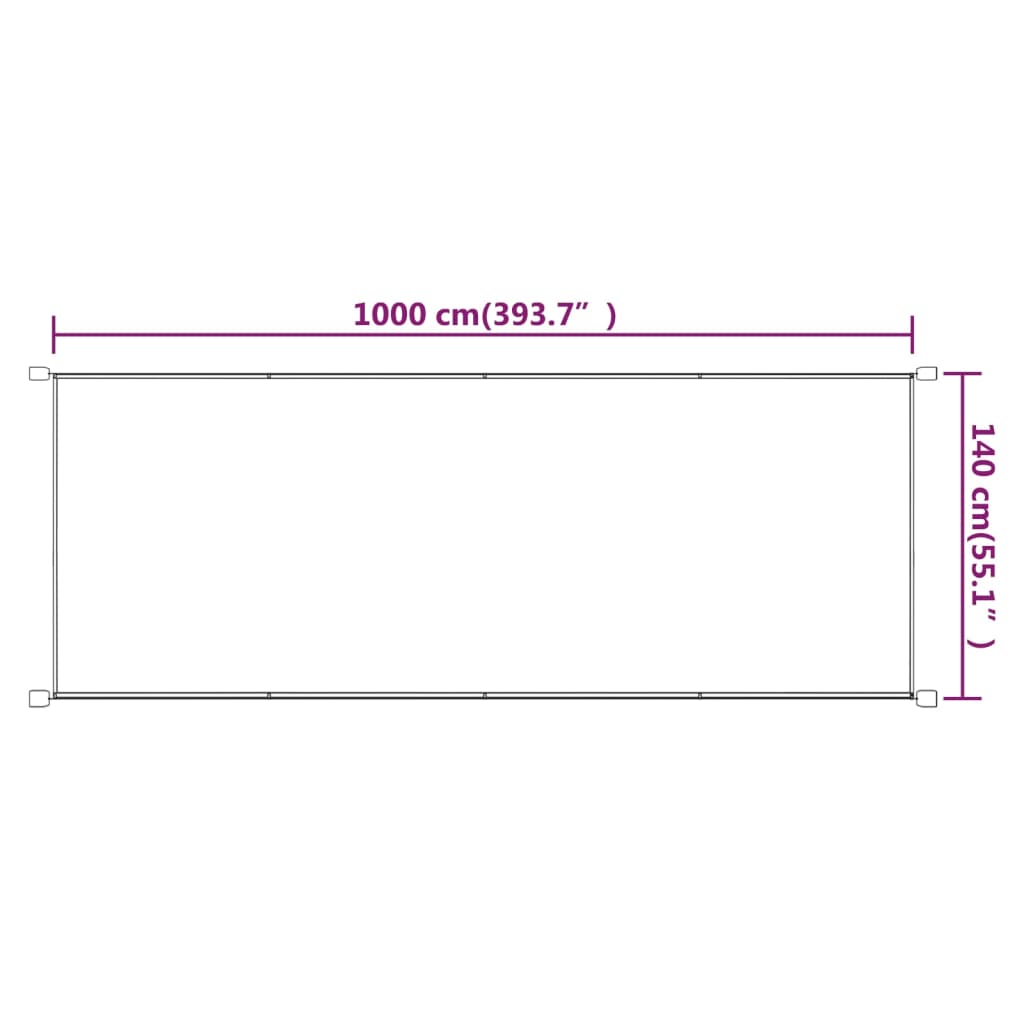 vidaXL Auvent vertical Bleu 140x1000 cm Tissu oxford