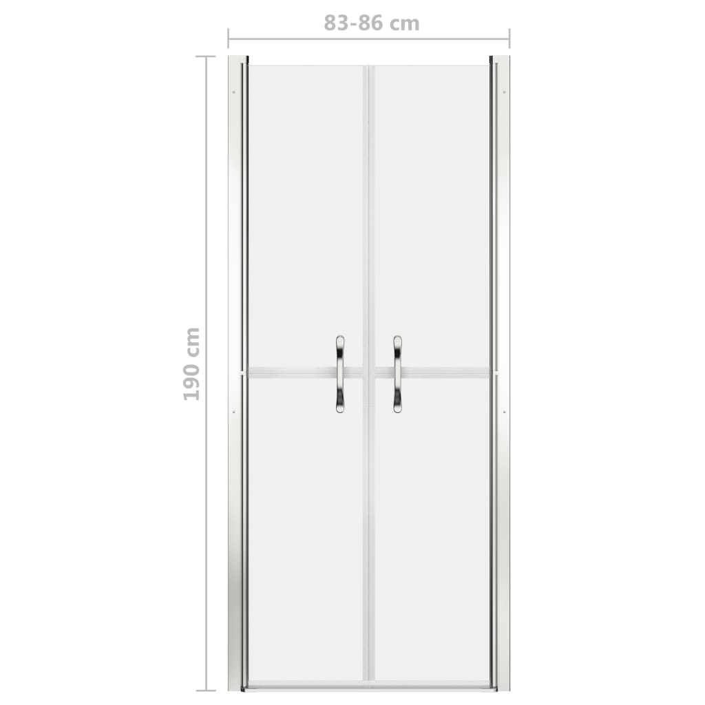 vidaXL Porte de douche ESG dépoli 86x190 cm