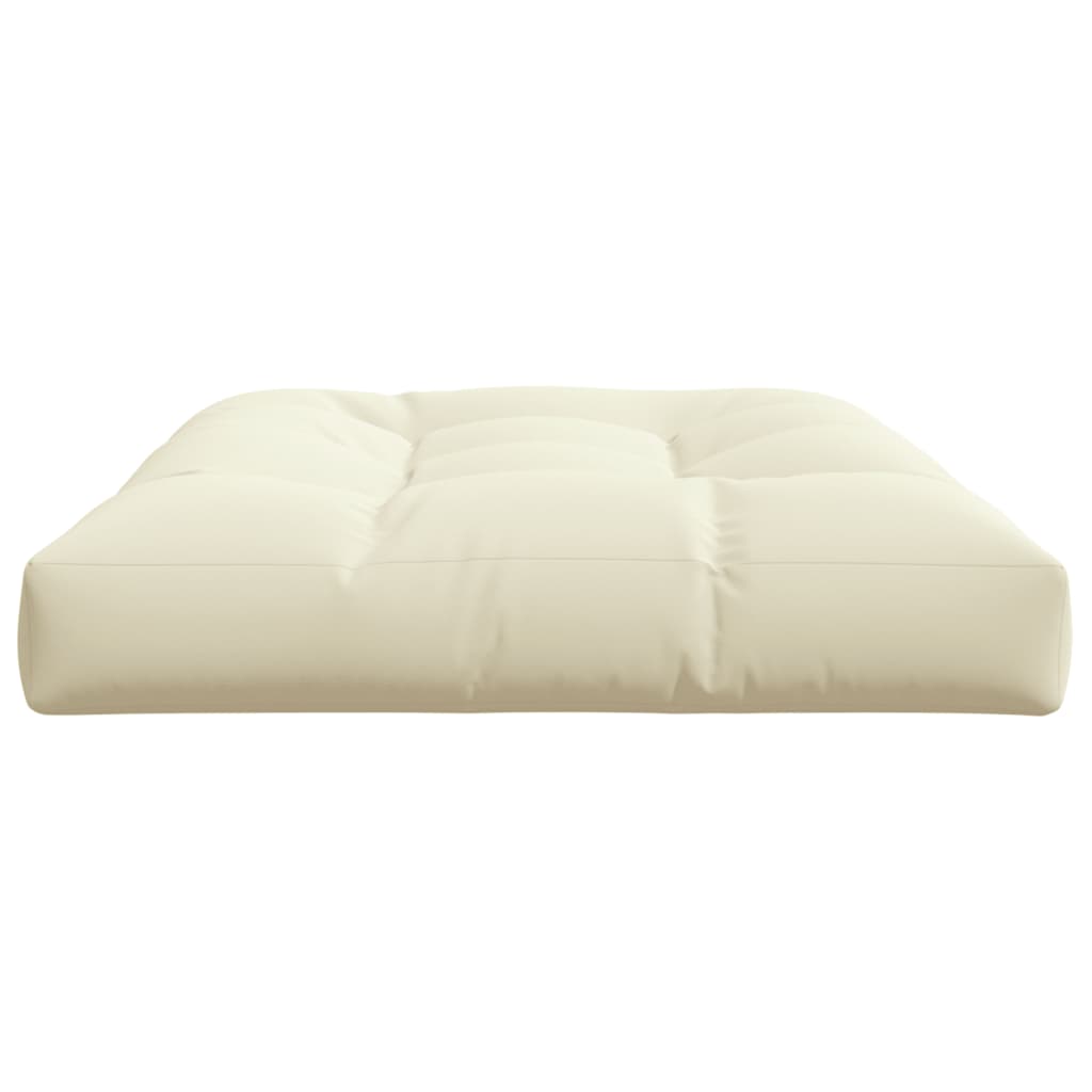 vidaXL Coussin de palette crème 120x80x12 cm tissu