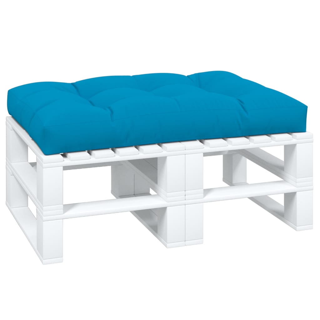 vidaXL Coussin de palette bleu 120x80x12 cm tissu