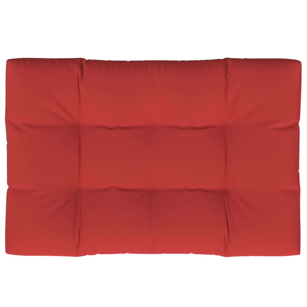vidaXL Coussin de palette rouge 120x80x12 cm tissu