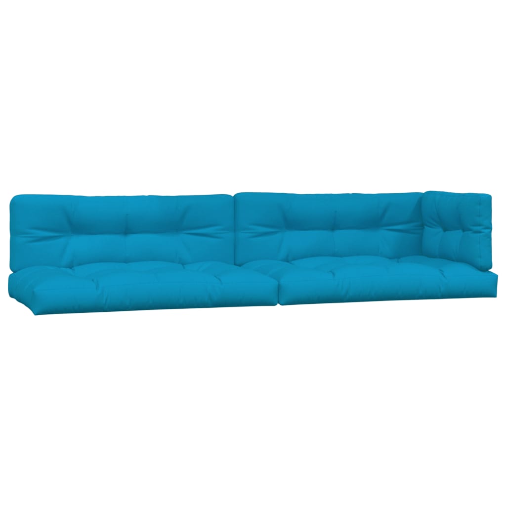 vidaXL Coussins de palette 5 pcs bleu tissu