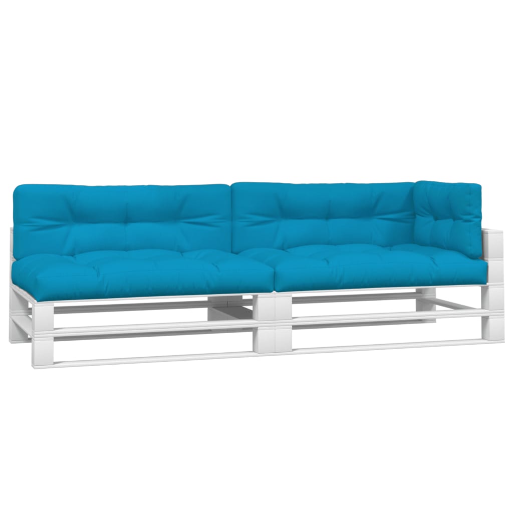 vidaXL Coussins de palette 5 pcs bleu tissu