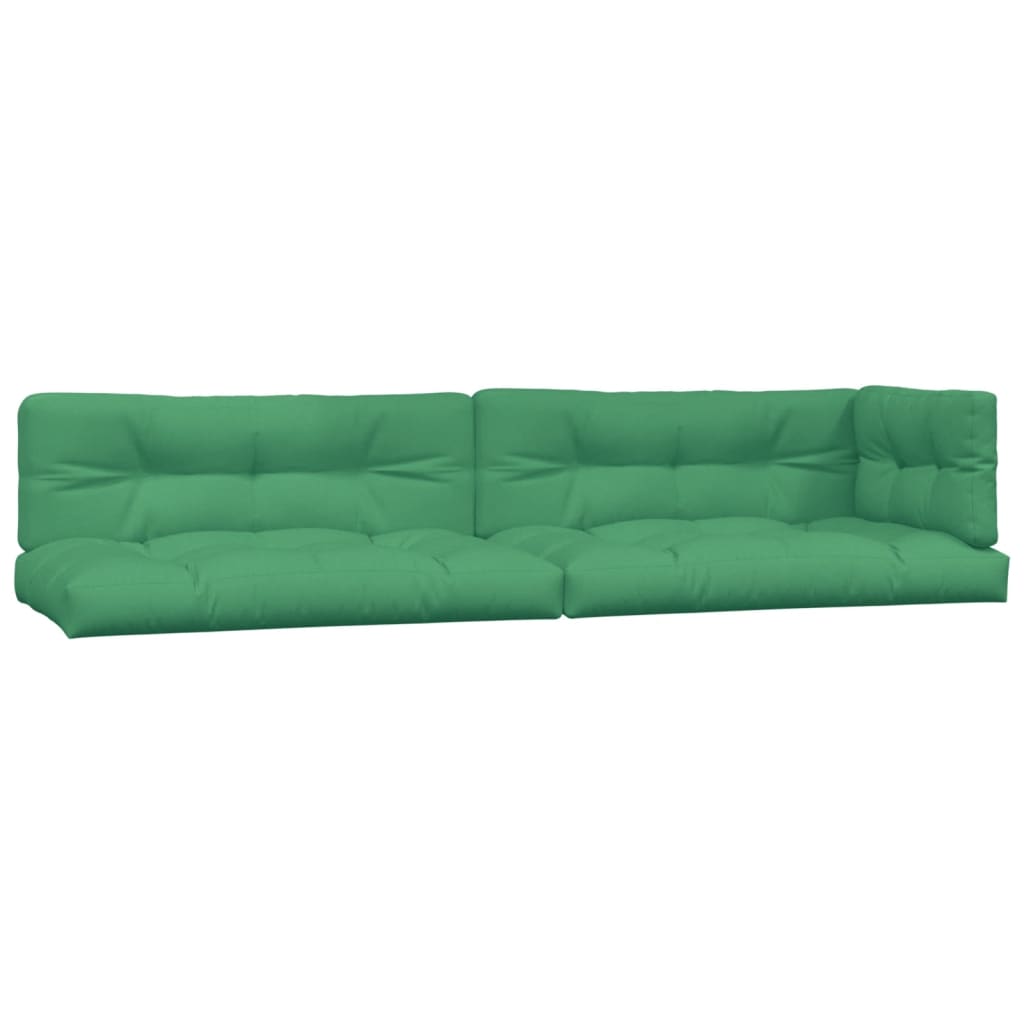 vidaXL Coussins de palette 5 pcs vert tissu