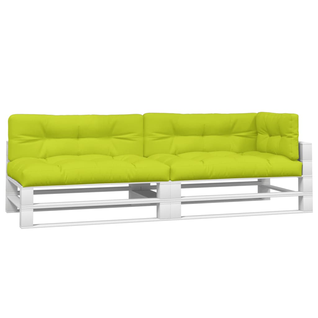 vidaXL Coussins de palette 5 pcs vert vif tissu
